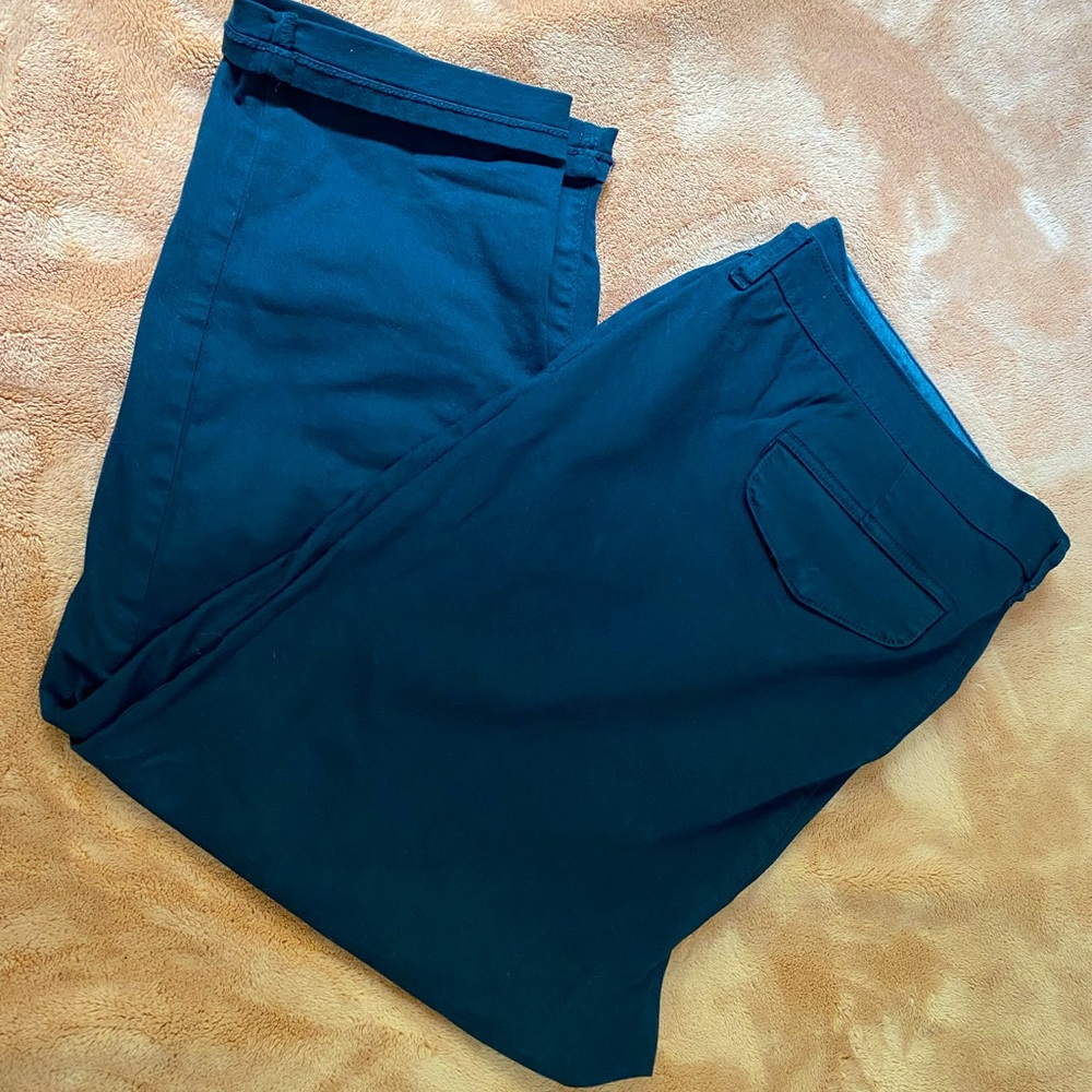 Torrid Black Crop Chino Twill Pants